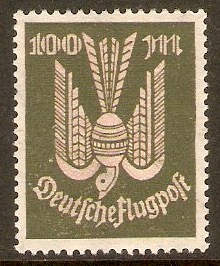 Germany 1922 100m Olive-green and rose. SG229.