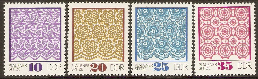 East Germany 1974 Plauen Lace Set. SGE1678-SG1681.
