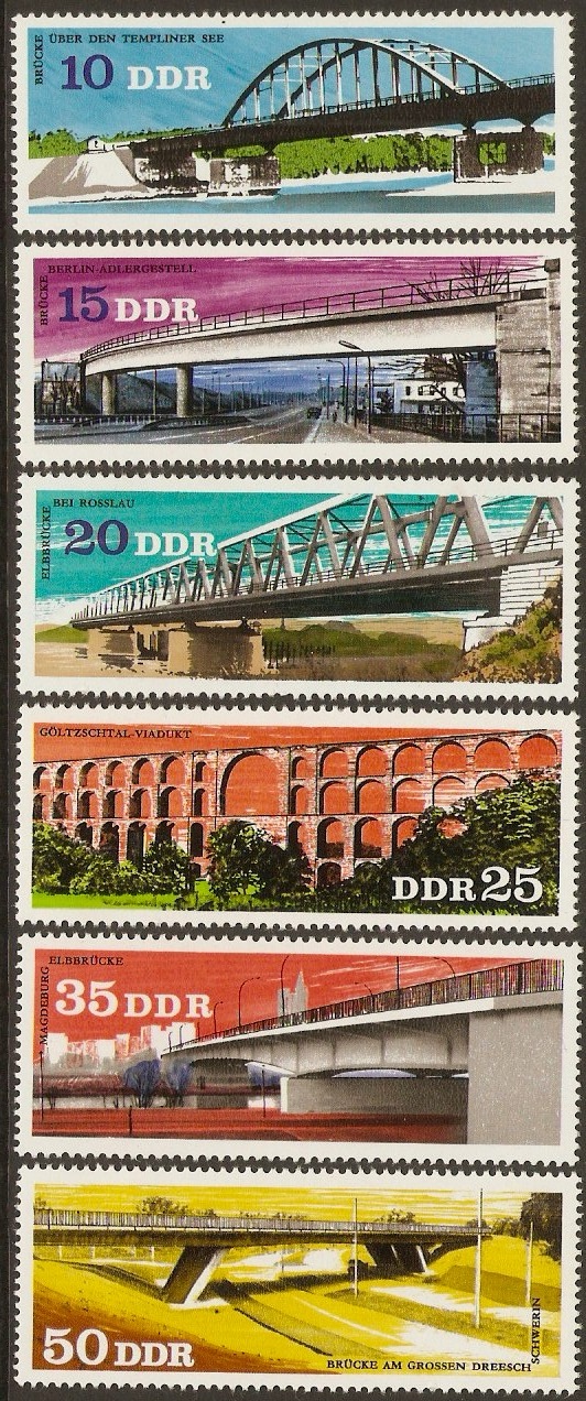 East Germany 1976 Bridges Set. SGE1878-SGE1883.