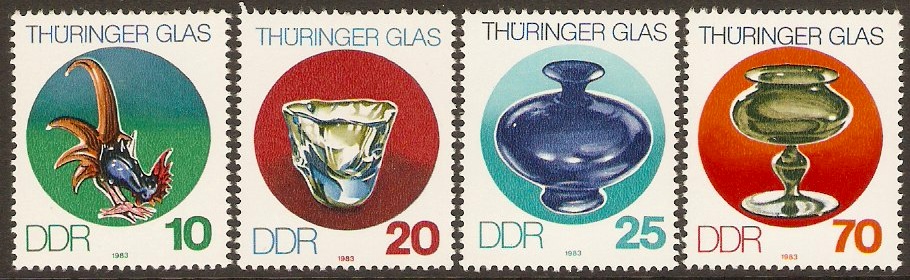 East Germany 1983 Thuringian Glass Set. SGE2550-SGE2553.