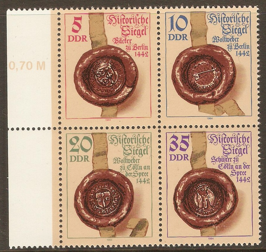 East Germany 1984 Historical Seals set. SGE2595a.