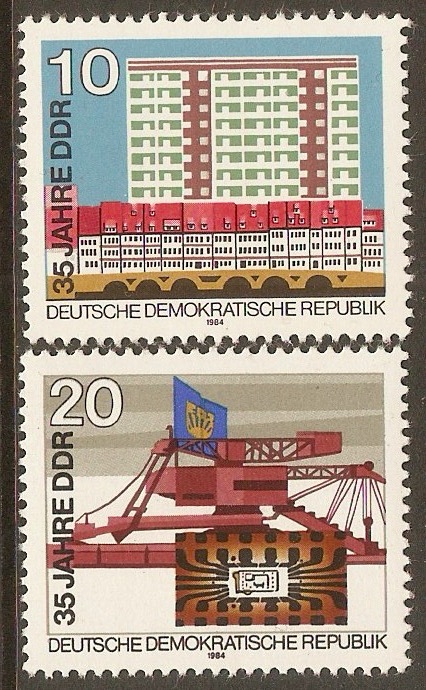 East Germany 1984 DDR Anniversary set. SGE2599-SGE2600.