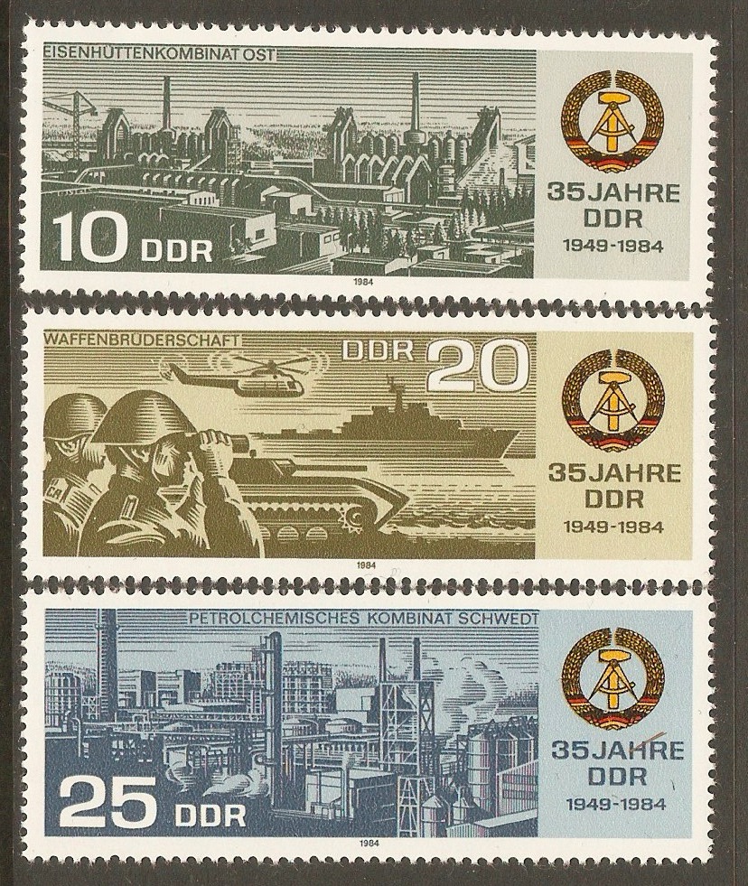 East Germany 1984 DDR Anniversary set. SGE2604-SGE2606.