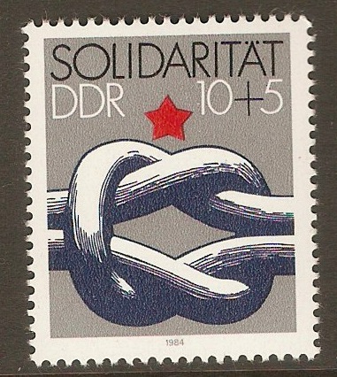 East Germany 1984 10pf +5pf Solidarity stamp. SGE2621.