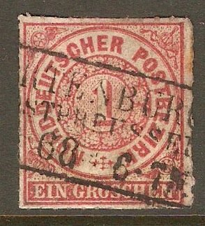 North German Confederation 1868 1g Rose. SG6.