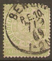 North German Confederation 1869 1/3g Yellow-green. SG22.