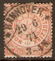 North German Confederation 1869 g Orange-vermilion. SG24.