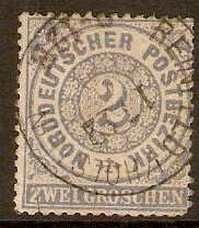 North German Confederation 1869 2g Pale ultramarine. SG28.
