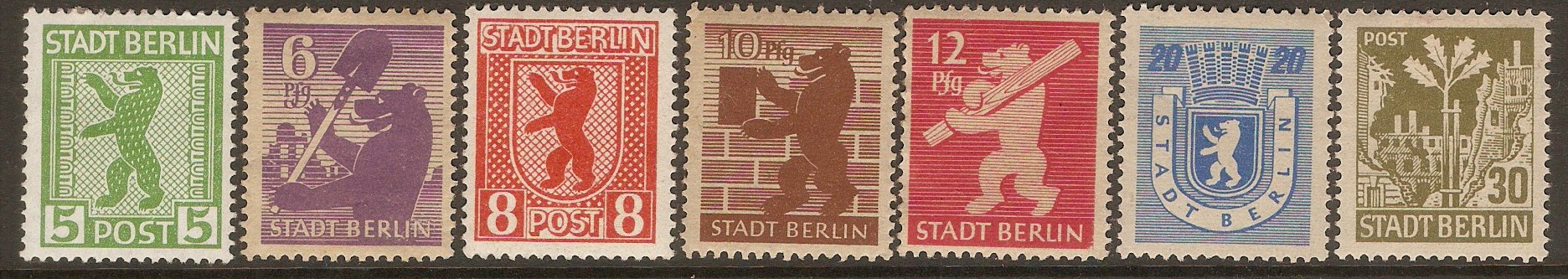 Germany 1945 Stadt Berlin set. SGRA1-SGRA7.