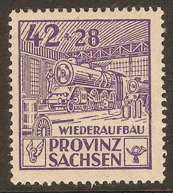 Germany 1946 42pf +28pf Violet. SGRC31.