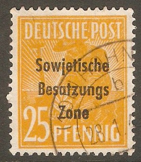 Germany 1948 25pf Yellow-orange. SGR10.