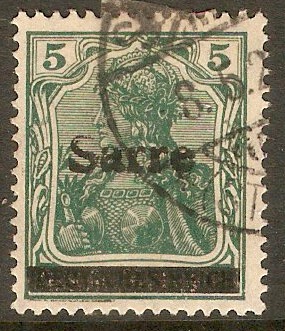 Saar 1920 5pf Green. SG4. - Click Image to Close