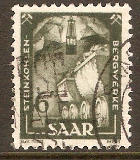 Saar 1949 6f Green. SG269. - Click Image to Close