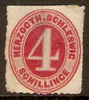 Schleswig Holstein 1864 4s Carmine. SG23