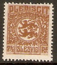 Schleswig 1920 7pf Brown. SG3.