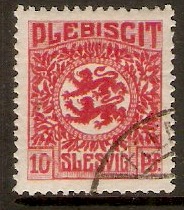 Schleswig 1920 10pf Bright carmine. SG4.