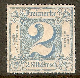 Thurn and Taxis 1866 2sgr Blue. SG43.