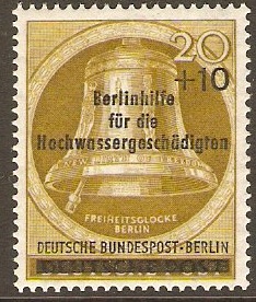 West Berlin 1956 20pf +10pf Flood Relief Stamp. SGB151.