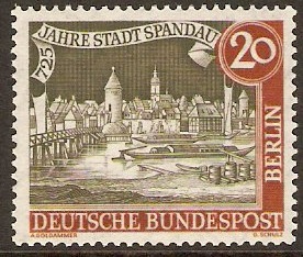 West Berlin 1957 20pf Spandau Anniversary Stamp. SGB155.