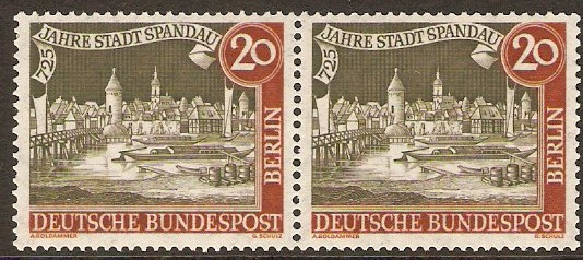 West Berlin 1957 20pf Spandau Anniversary Stamp. SGB155.