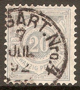 Wurttemberg 1875 20pf Pale ultramarine. SG96. - Click Image to Close