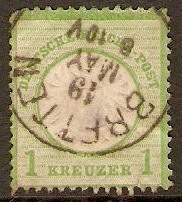 Germany 1872 1k Yellow-green. SG23.