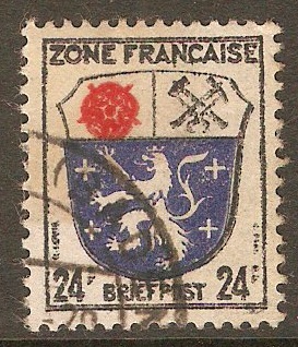 French Zone 1945 24pf Arms series. SGF9