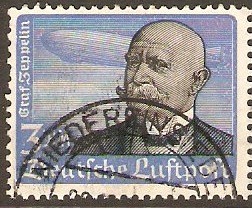 Germany 1934 3m Zeppelin Stamp. SG536.