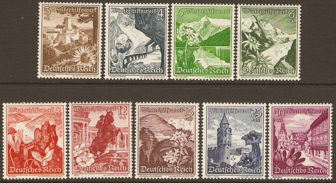 Germany 1938 Winter Relief Fund Set. SG663-SG671.