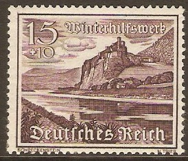 Germany 1939 15pf+10pf Chocolate. SG724.
