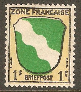 French Zone 1945 1pf Arms series. SGF1