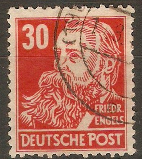 Germany 1948 30pf Vermilion - Portraits Series. SGR43