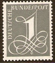 Germany 1955 1pf Grey. SG1152.