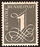 Germany 1955 1pf. Grey. SG1152.