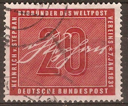 Germany 1956 20pf Heinrich von Stephan Commemoration. SG1153.