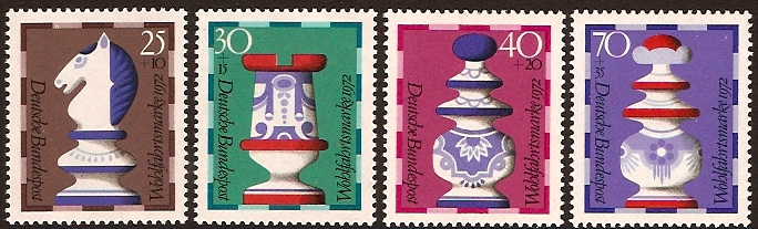 Germany 1972 Chessmen Set. SG1636-SG1639.