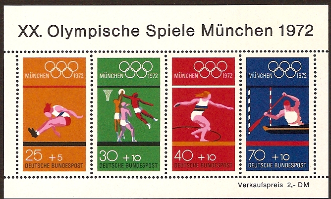 Germany 1972 Olympic Games Sheet. SGMS1633.
