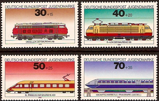 Germany 1975 Railway Locomotives Set. SG1729-SG1732.