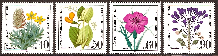Germany 1980 Wild Flowers Set. SG1938-SG1941.