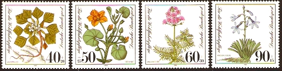 Germany 1981 Wild Flowers Set. SG1972-SG1975.