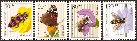 Germany 1984 Insects Set. SG2052-SG2055.