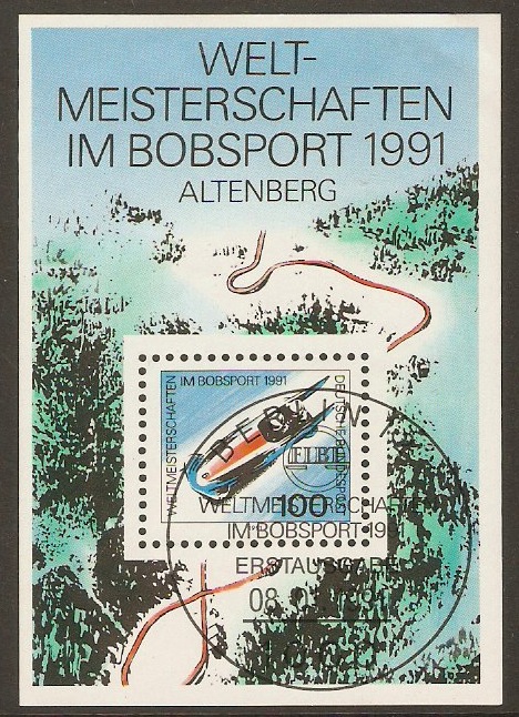 Germany 1991 Bobsleigh Championships Sheet. SGMS2344.