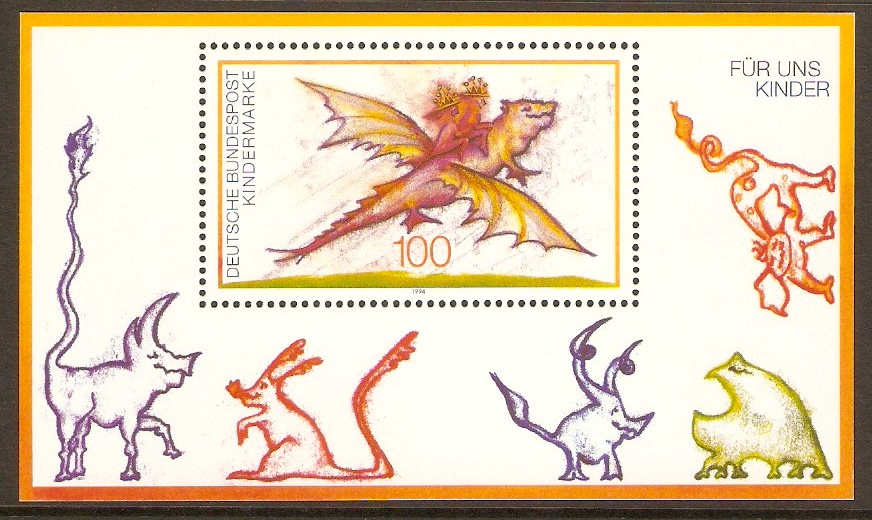 Germany 1994 "For Us Children" Dragon Sheet. SGMS2596.