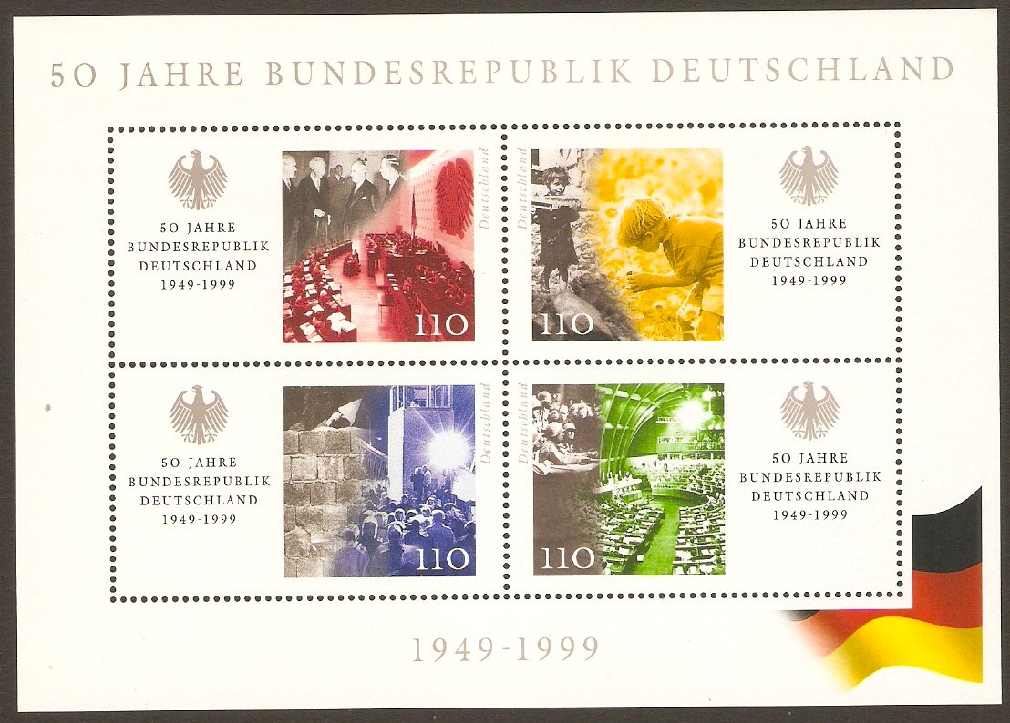 Germany 1999 Republic Anniversary Sheet. SGMS2906.