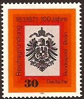 West Berlin 1971 Unification Centenary. SGB380. - Click Image to Close
