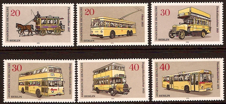 West Berlin 1973 Buses Set. SGB434-SGB439.