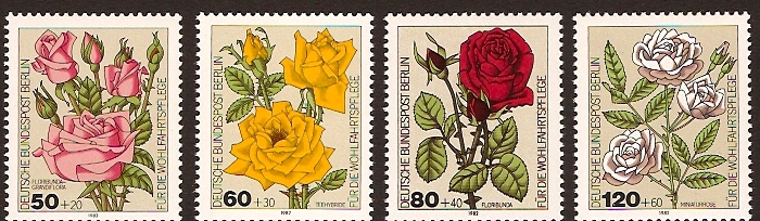 West Berlin 1982 Roses Set. SGB642-SGB645.