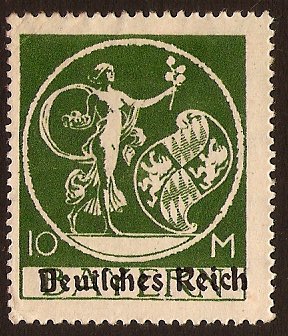 Germany 1920 10m. Green. SG135.