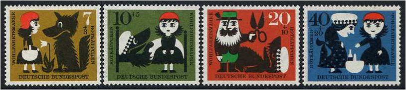 Germany 1960 Humanitarian Relief Funds Set. SG1254-SG1257.