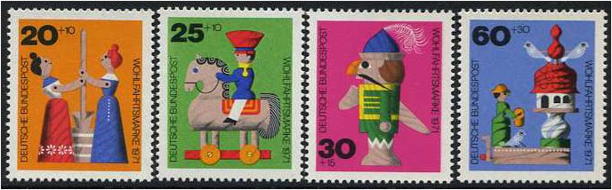 Germany 1971 Humanitarian Relief Funds Set. SG1607-SG1610. - Click Image to Close